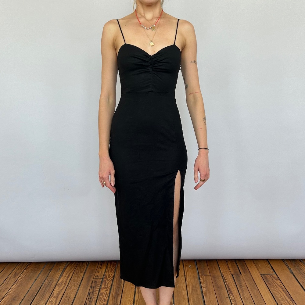 Black Linen Dress